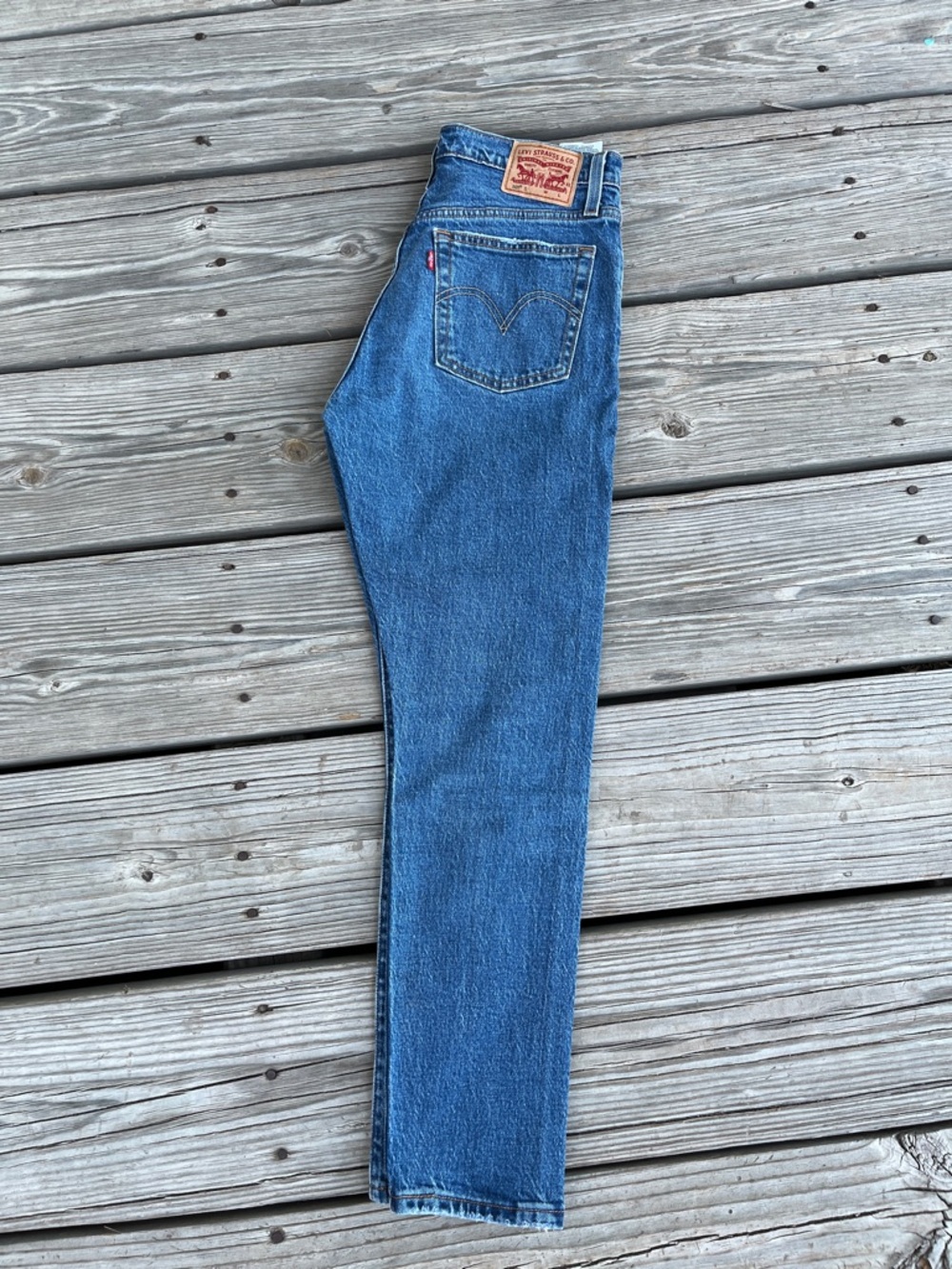 Levi's Medium Blue Straight Leg Jeans